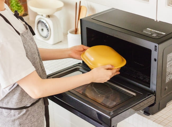 レンジスターを電子レンジに入れる