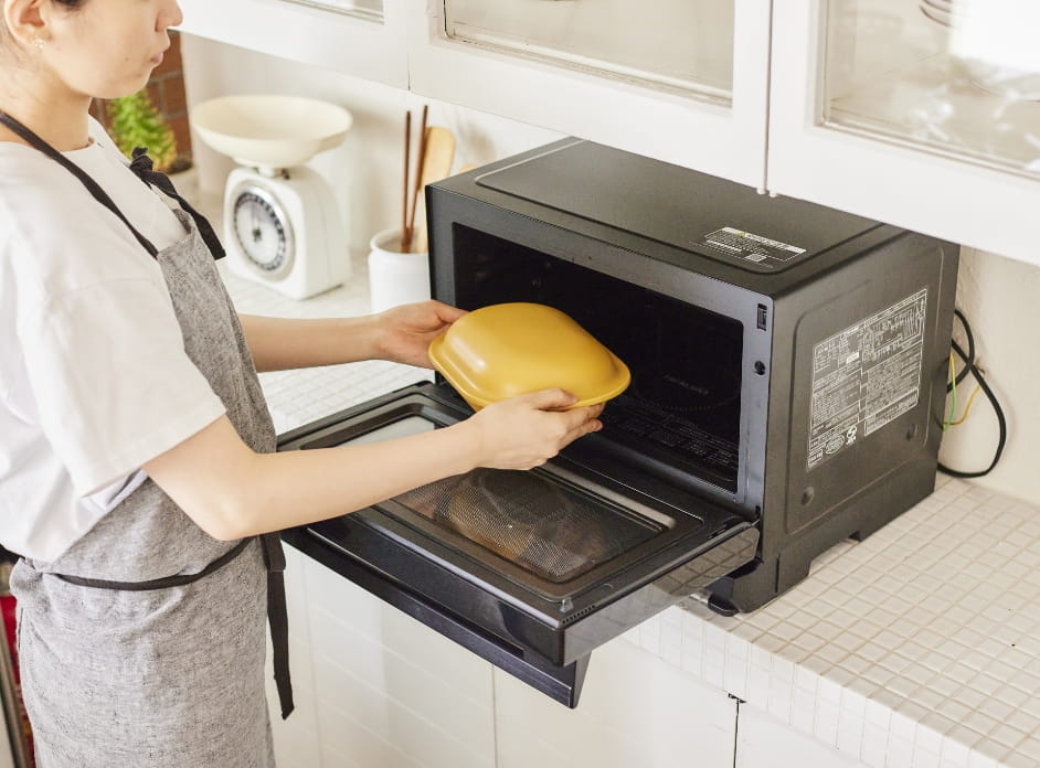 レンジスターを電子レンジに入れる